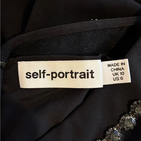 Self-Portrait Black Mini Dress - Picture 3 of 10